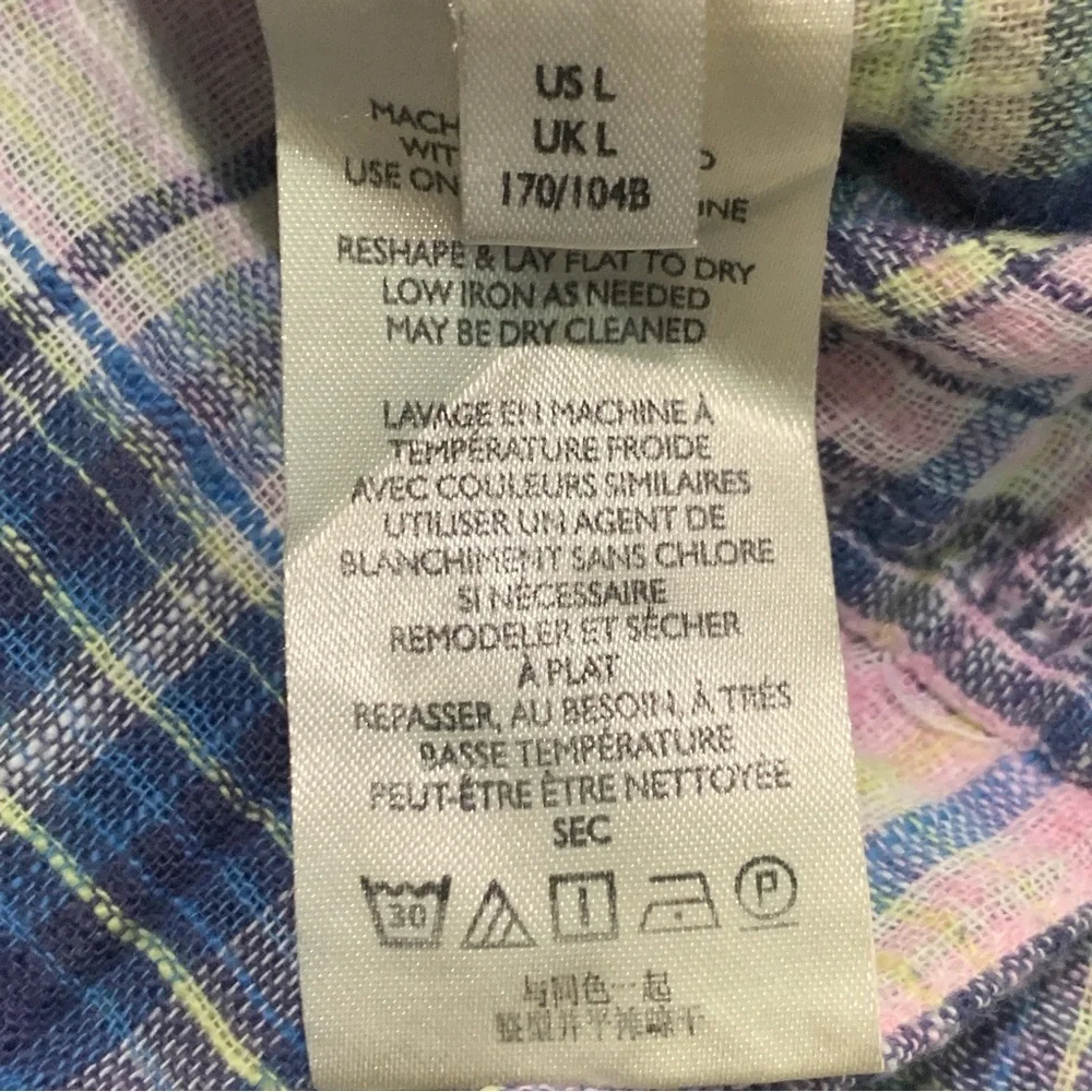 Free People | Multicolor Plaid Marlena | Sz L - Picture 12 of 13